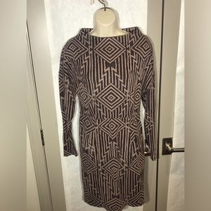 Plenty by Tracy Reese Black/Khaki Patterned Dress - Size S